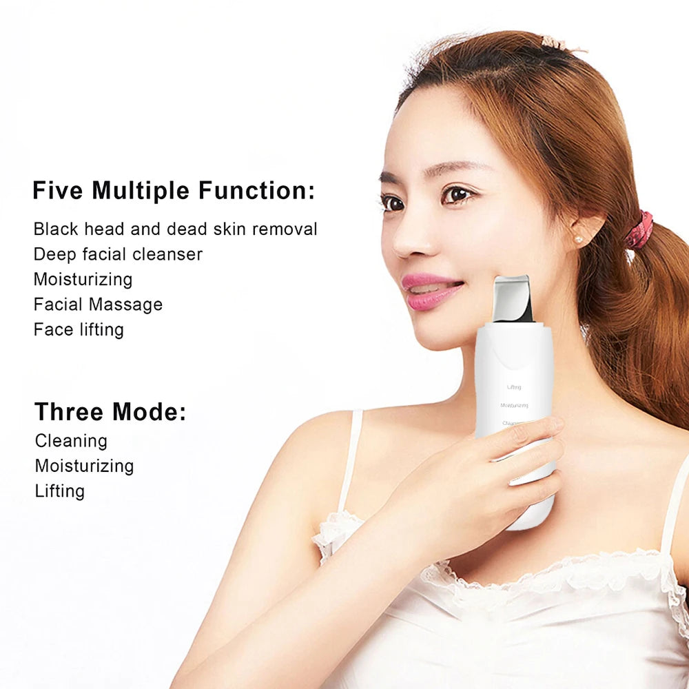 Ultrasonic Facial Spatula — Deep Cleansing and Blackhead Removal
