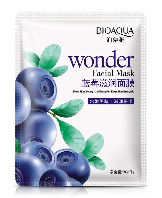 Fruit Sheet Face Masks — Blueberry, Cucumber and Pomegranate