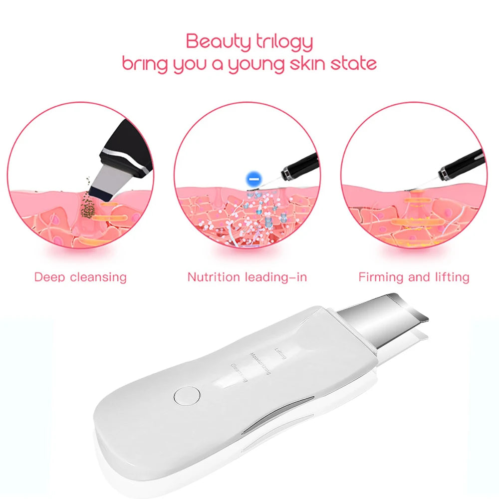 Ultrasonic Facial Spatula — Deep Cleansing and Blackhead Removal