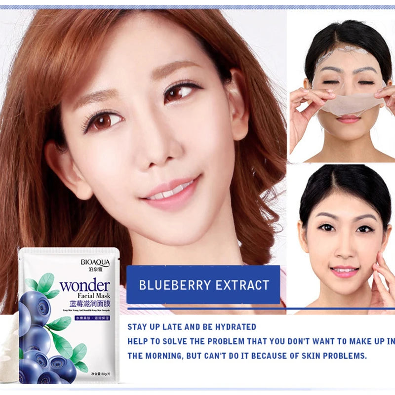 Fruit Sheet Face Masks — Blueberry, Cucumber and Pomegranate