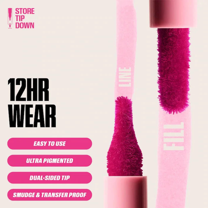 Matte Waterproof Lip Liner Pencil — Nude and Cherry
