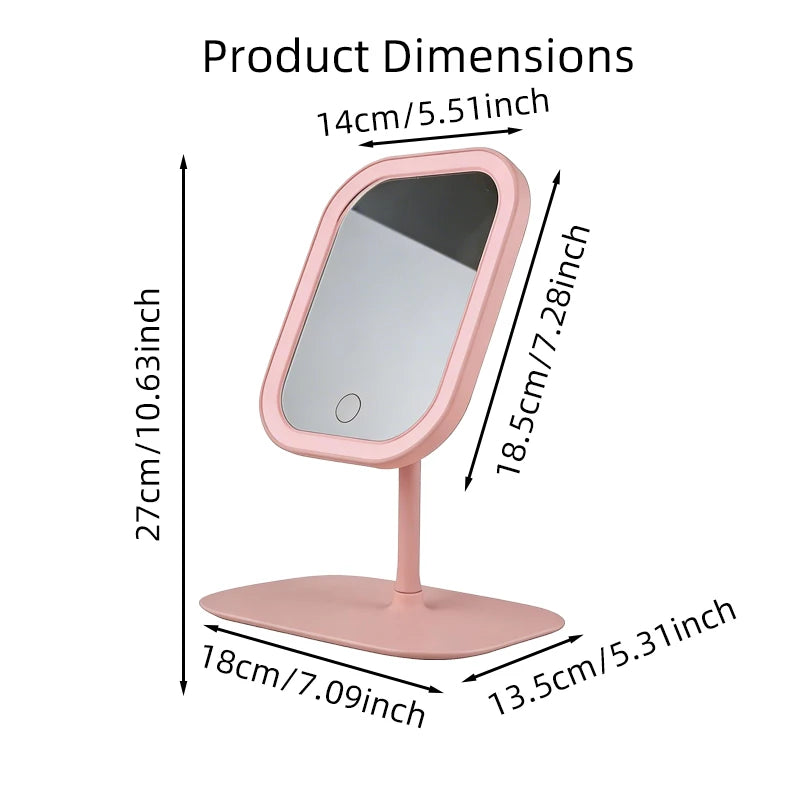 LED Vanity Mirror with 3-Color Lighting — Touch Control