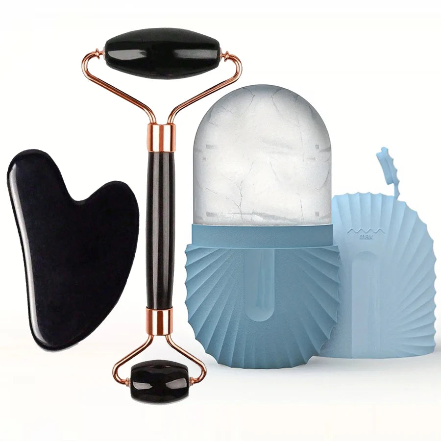 Rodillo Facial de Hielo + Gua Sha | Masaje y Cuidado Facial