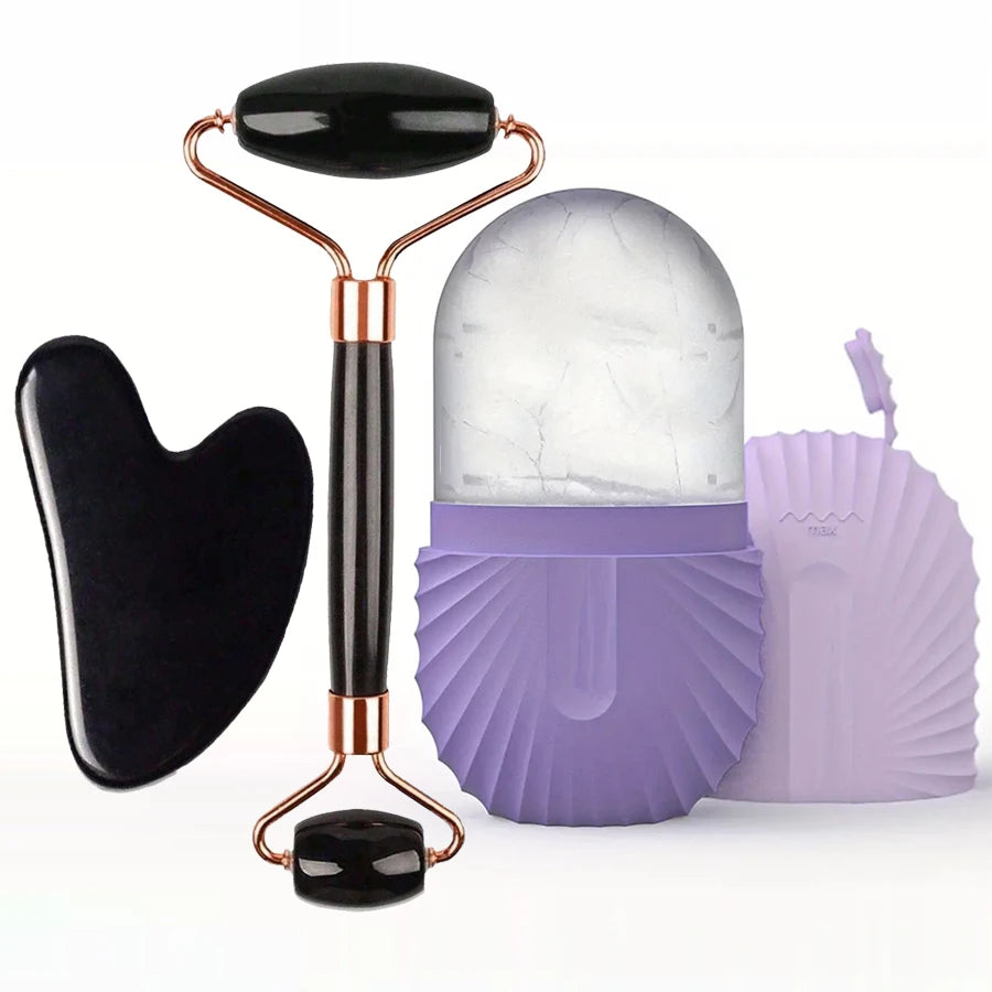 Rodillo Facial de Hielo + Gua Sha | Masaje y Cuidado Facial