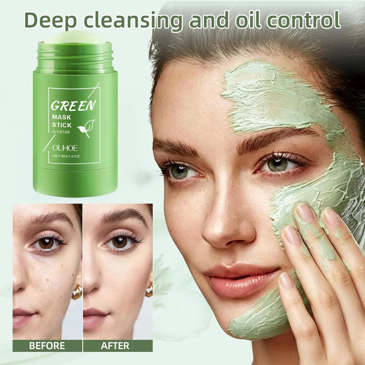 Volcanic Clay and Green Tea Cleansing Mask Stick