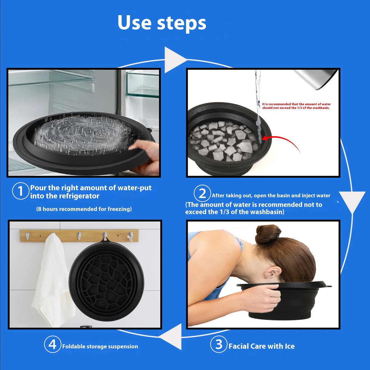 Silicone Facial Ice Bowl | Reusable & Foldable
