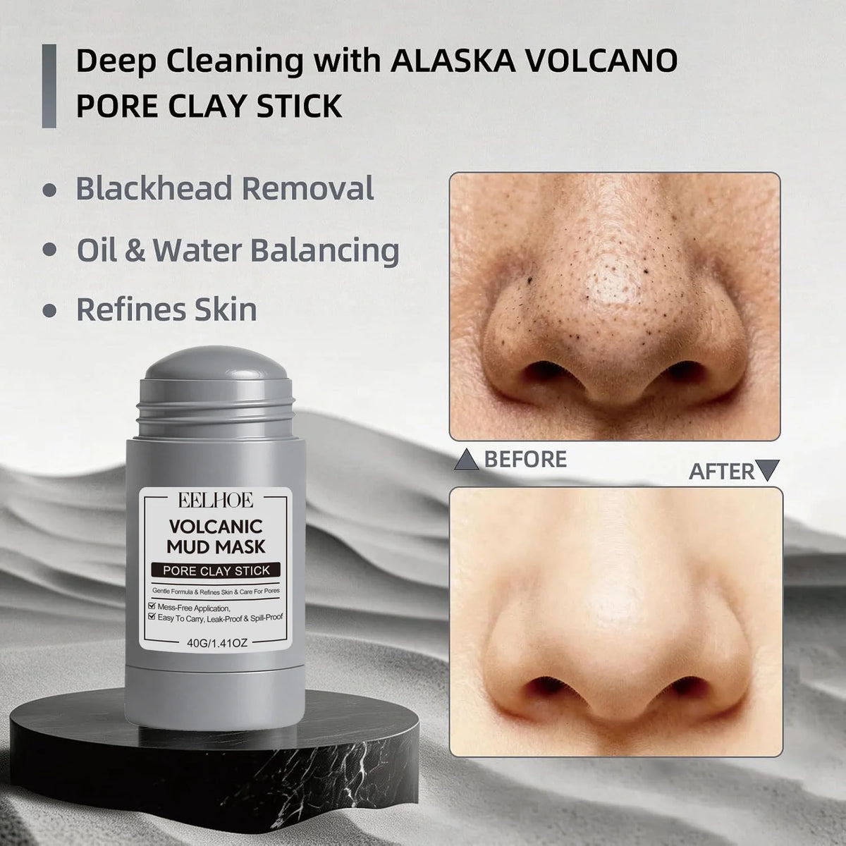 Volcanic Clay and Green Tea Cleansing Mask Stick