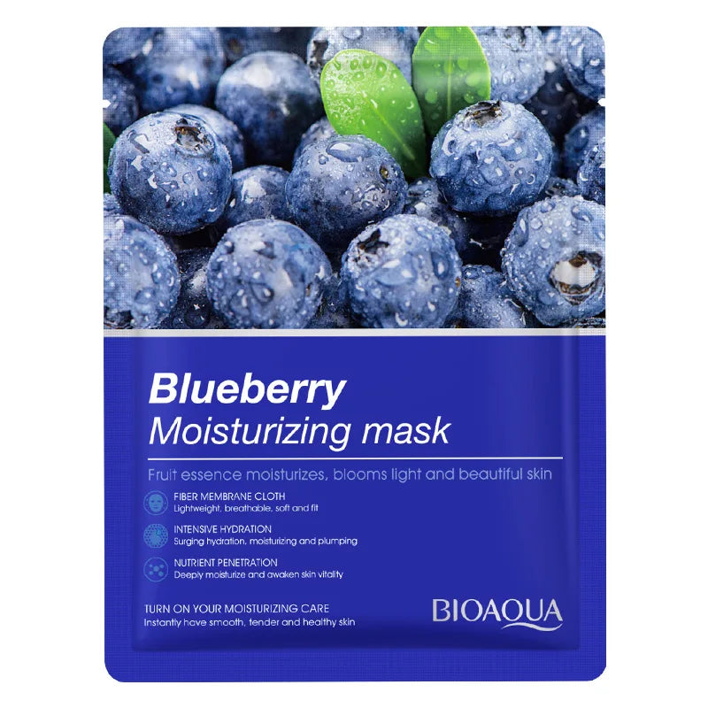 Fruit Sheet Face Masks — Blueberry, Cucumber and Pomegranate