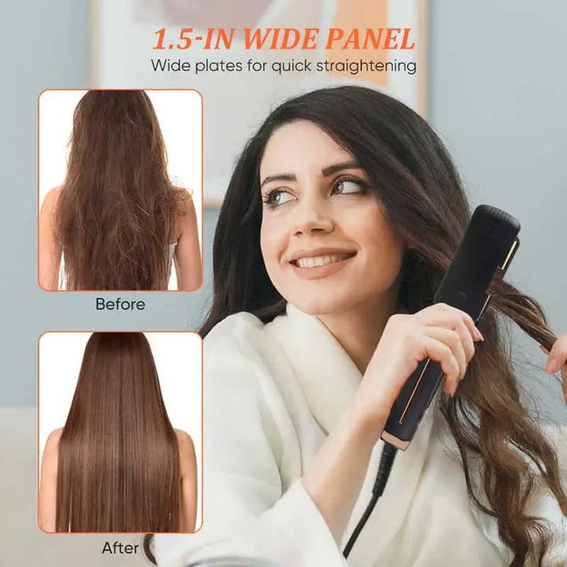 2-in-1 Hair Straightener and Curling Iron — Adjustable Temperature