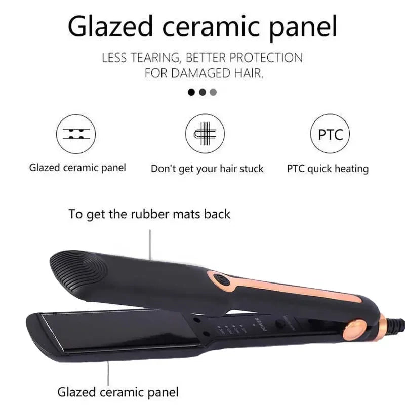 2-in-1 Hair Straightener and Curling Iron — Adjustable Temperature