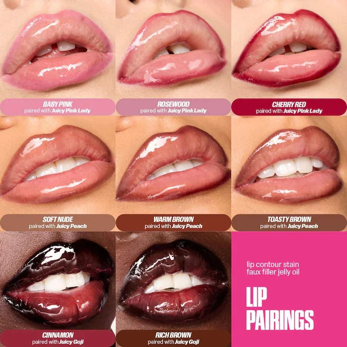 Matte Waterproof Lip Liner Pencil — Nude and Cherry