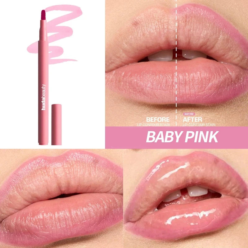Matte Waterproof Lip Liner Pencil — Nude and Cherry