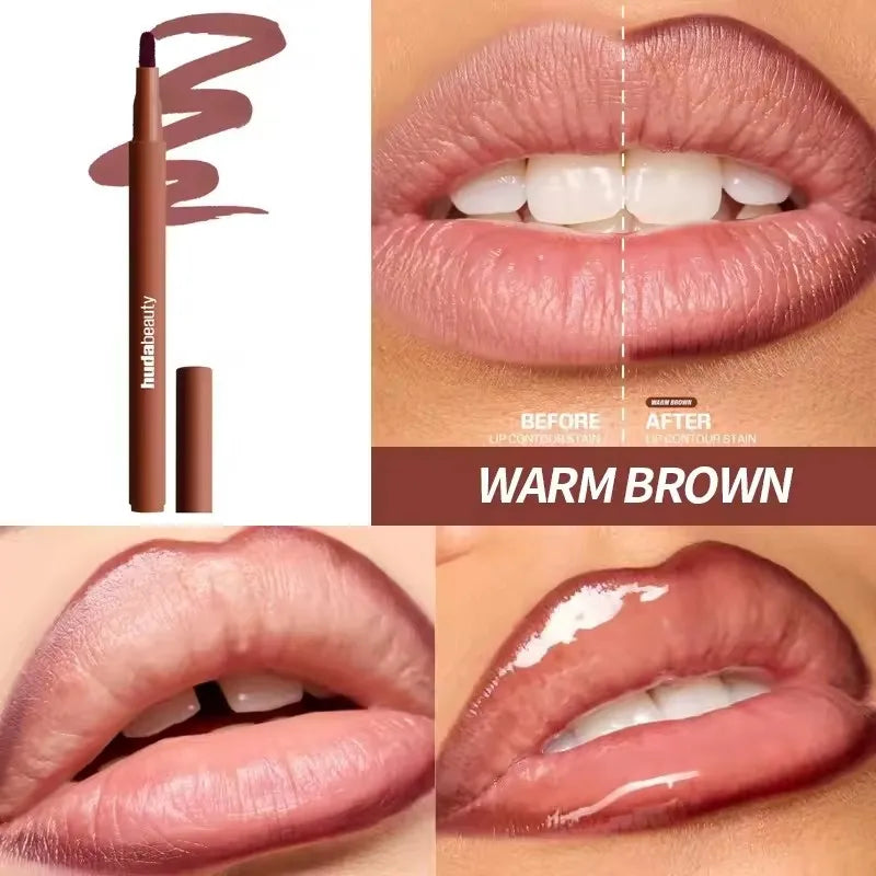 Matte Waterproof Lip Liner Pencil — Nude and Cherry