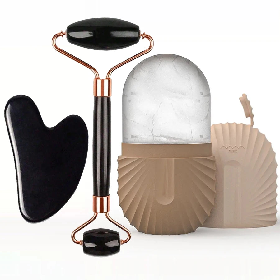 Rodillo Facial de Hielo + Gua Sha | Masaje y Cuidado Facial
