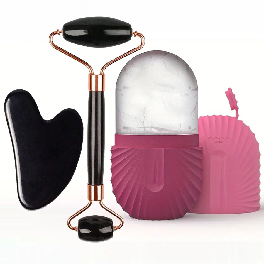 Rodillo Facial de Hielo + Gua Sha | Masaje y Cuidado Facial