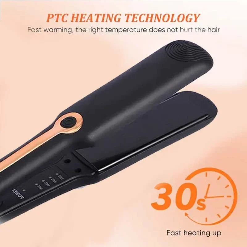 2-in-1 Hair Straightener and Curling Iron — Adjustable Temperature