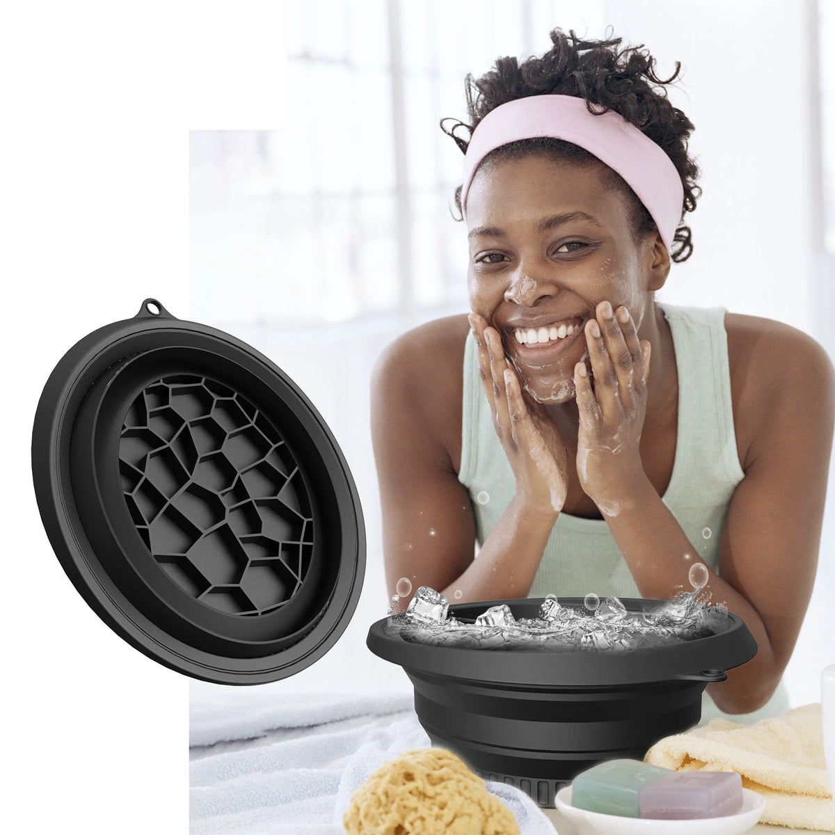 Silicone Facial Ice Bowl | Reusable & Foldable