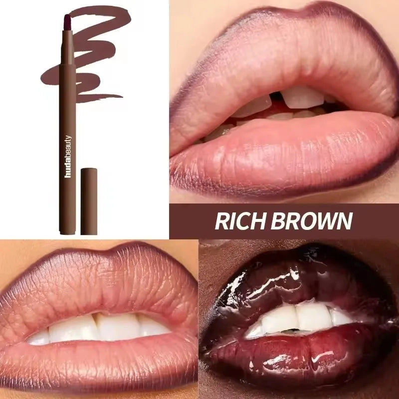 Matte Waterproof Lip Liner Pencil — Nude and Cherry