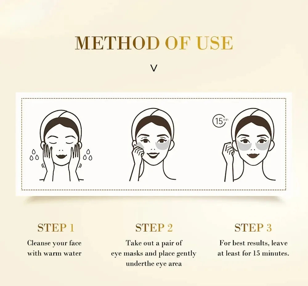 Golden Collagen Under-Eye Patches (60 pcs)