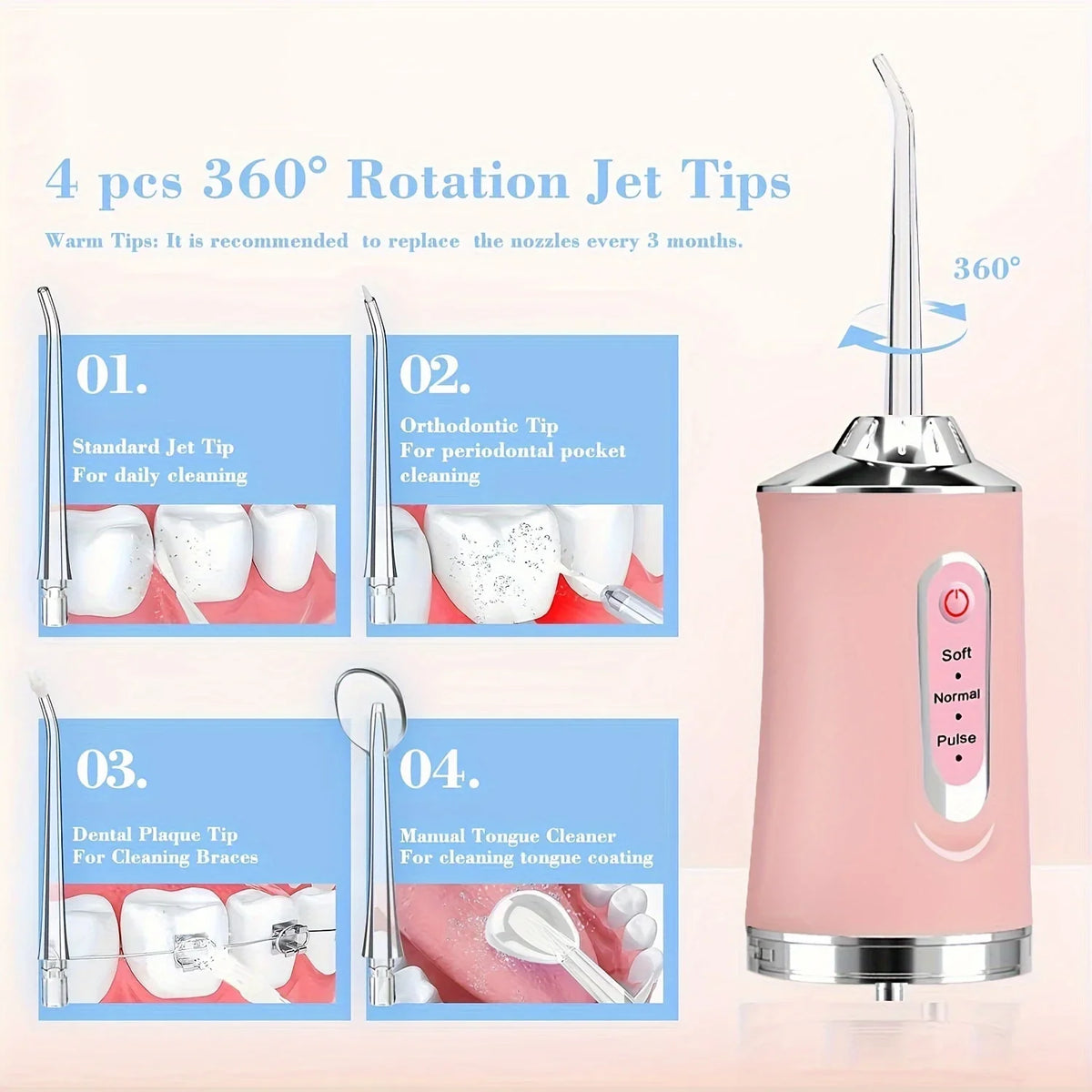 Replacement Tips for Water Flosser (8 pcs)