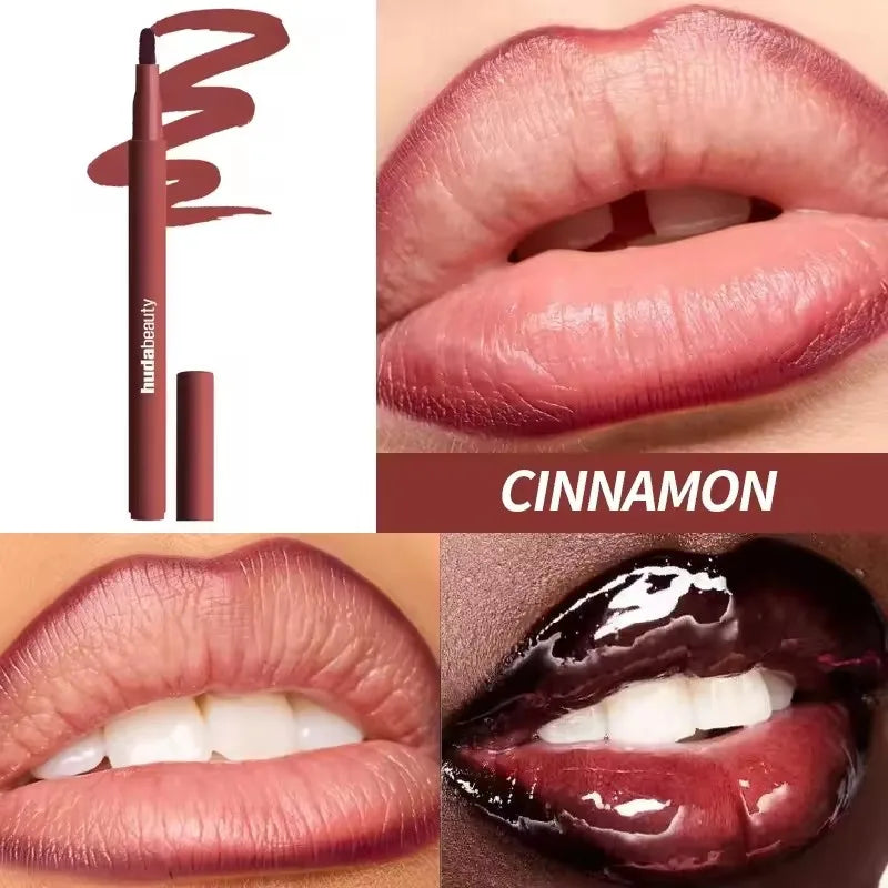 Matte Waterproof Lip Liner Pencil — Nude and Cherry