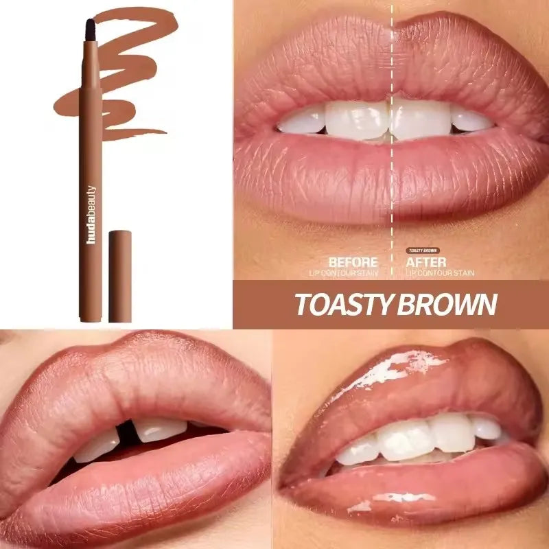Matte Waterproof Lip Liner Pencil — Nude and Cherry